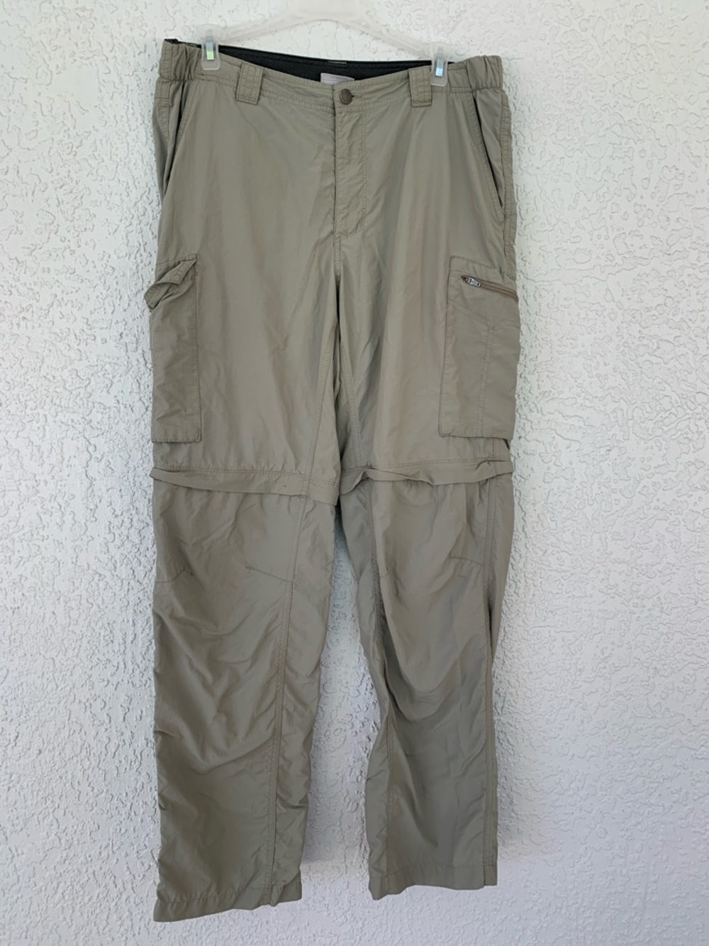 Men's Convertible Cargo Pants - Light Khaki size 34x32